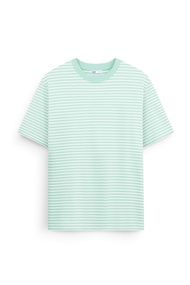AIIZ (เอ ทู แซด) - AIIZ เสื้อยืดคอกลมแขนสั้นผู้ชายทรงหลวมลายทาง AIIZ Men’s Stripe Oversized T-Shirt