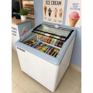 NEW Glass Top Icecream Freezer 138L SAKATO SCG-138 with Lightbox/Signboard