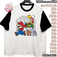MARIO T-SHIRT BIG SIZE CODE JA823 JUMBO 2XL 3XL 4XL 5XL 6XL 7XL 8XL 9XL 10XL 11XL 12XL Tshirt Lelaki