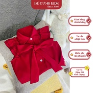 Red Shirt Sleeveless BABY Bow Tie for Girls - 7E