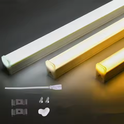 EU US Switch Cable Wire/Integrated 6w 10w 20w LED Tube T5 T8 Light 220v 240v 300mm 600mm 60cm Fluore