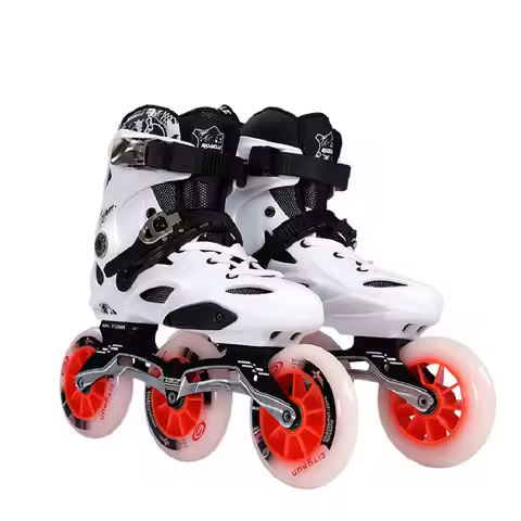 New Arrival ROSELLE RX6 Inline Speed Skating Sneaker for Adults 110mm Racing EU 35 to 44 White Black