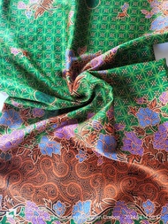 kain batik nu muslimat semi sutra 1 mtr hijau tua ber logo