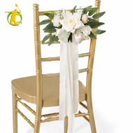 [Asiyy] Wedding Aisle Decorations Chair Decorations Rustic Aisle PEW White 2Pcs