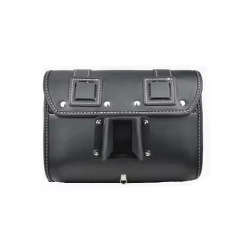 For Brompton Dahon Bike Waterproof Front Bag Folding Bicycle Retro Leather Portable Storage Bag