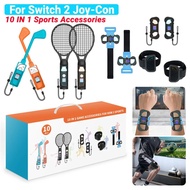 ชุดเกม Nintendo Switch 10 In 1อุปกรณ์กีฬาชุดอุปกรณ์กีฬาเกม2ชุดกับกอล์ฟคลับกอล์ฟคลับสำหรับ NS2ที่ยึดจ