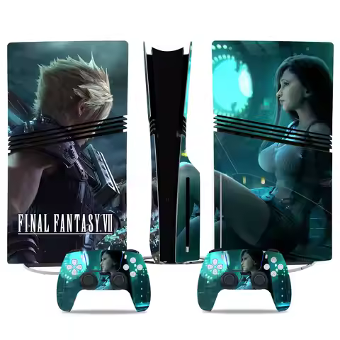 final fantasy VII Customized PS5 pro disc Vinyl Skins Stickers PS5 pro disk Controller Console skin 