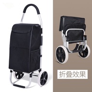 Aluminium Shopping Cart Foldable Shopping Grocery Trolley Nylon Bag Storage Wheels Market Trolley Foldable