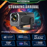 P ZPQ Barrel Type HY320mini Portable Projector Support Mobile Phone Screen Mirroring 1080P Wireless 