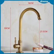 [Direrxa] 360 Rotate Flexible Sink Basin Faucet Tap Cold Faucet For Kitchen Bathroom, Golden