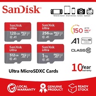 SanDisk Ultra A1 microSDxc UHS-I C10 Memory Card 128GB/256GB/512GB/1TB ,  High Speed for Smartphone 