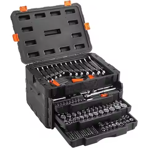 46 PCS Socket Wrench Set, Ratchet Wrench Set And Extension Rod Pan Head Slide Rod Extension Socket F