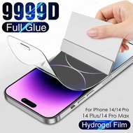 9999D Soft Full Cover Hydrogel Film Screen Protector Compatible for iPhone 14 13 12 11 Pro Max 14 Pl