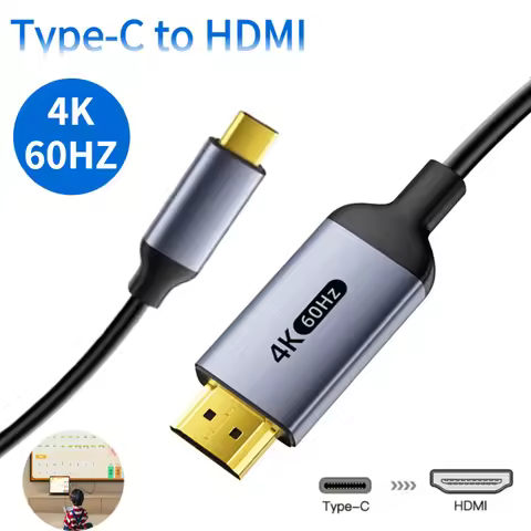 4K USB C To HDMI 2.1 Cable 4k@60hz4K@30hz Type C HDMI Cables HDMI-Compatible Converter Adapter For T