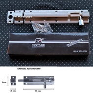 6 Inch 6" Silver Aluminum Latch for Drawer Cabinet Doors