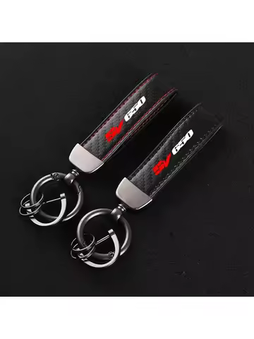Motorcycle Leather Keychain Horseshoe Buckle Jewelry for Suzuki SV650 SV 650 SV650X SV650S Accessori