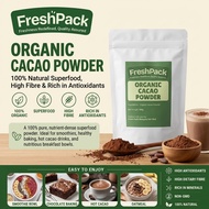 FreshPack Organic Cacao Powder 100g | 100% Natural Superfood | High Fibre
