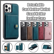 Detachable Card Holder Wallet Stand Holder Leather Case for IPhone 13 Pro/13/12 Pro Max/12 Pro/12 Mini/12/11 Pro Max/11/XS Max/XS/XR Anti Knock Cover