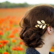 Big leaves matte hair pin