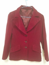 日本製nice claup紅色絨布西裝外套