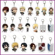 HT Attack on Titan Keychain Acrylic Bag Pandant Keyring Key Chain Anime periphery 6cm Mikasa Ackerma
