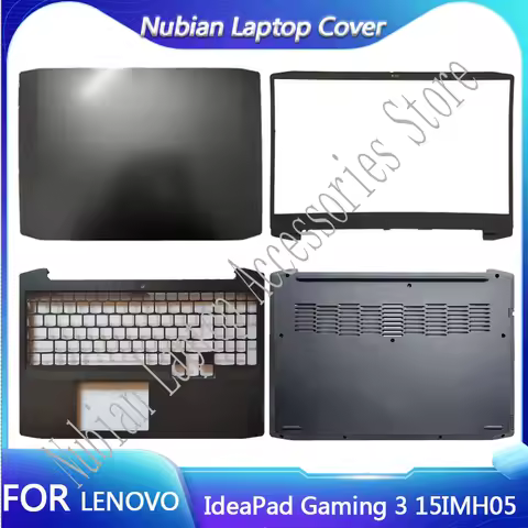 New Shell For Lenovo IdeaPad Gaming 3 15IMH05 15ARH05 LCD Back Lid Bezel Palmrest Shell Bottom Case 