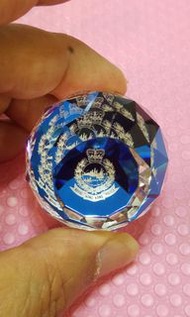 (視下) 全新 皇家香港警察 水晶 徽章 擺件