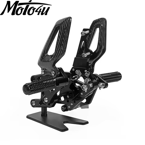 MOTO4U Motorcycle Carbon Fiber Foot Kit CNC Rearsets Footrest Rear Set For Honda CBR1000RR CBR 1000 