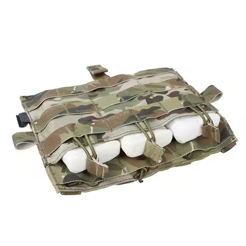 TMC Magazine Pouch Bag Molle M4 TRIPLE Multicam for Tactical AVS JPC2.0 Vest Front Panel for Airsoft