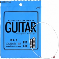 LONNG 10PCS Single String Replacement, Carbon Steel RX-2 Model Electric Guitar String, Durable Silve