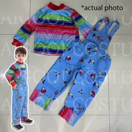 Halloween Chucky Costume for Kids Movie Character Cosplay for Boys Children
