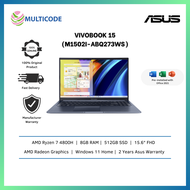 Asus Laptop Vivobook 15 M1502I-ABQ273WS 15.6'' FHD Quiet Blue ( Ryzen 7 4800H, 8GB, 512GB SSD, ATI, W11, HS )