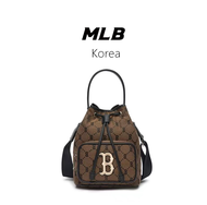 [MLB KOREA] MLB （Original）Korean MLB Retro Bucket Bag NY Full Standard Yankees Fashion Casual Portable Shoulder Messenger Bag