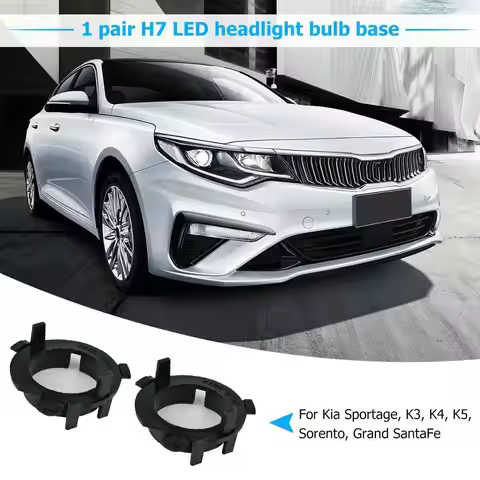 Plastic H7 LED Headlight Bulb Base Auto Accessories H7 LED Headlight Bulb Adapter Base Replacement P