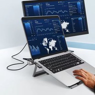 WiWU Laptop Stand Hub 8 in 1 USB-C Docking Station 手提電腦 支架 