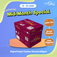 PaperOne™ Digital Premium Quality 85gsm / 80gsm Carbon Neutral Copy Paper A4 [1 Box]
