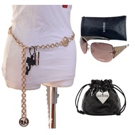 United States-GUESS Waist Chain Versatile Wallet Presbyopic Small Bag Bucket Storage Outing Sunglass