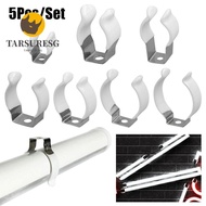 TARSURESG 5Pcs Spring Terry Clip, Clamp Holders Base Tool Lamp Tube Clip, Durable T3/T4/T5/T6/T7/T8/