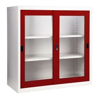 KOL by KIOSK ตู้เหล็กบานเลื่อนกระจก รุ่น KGD-3 ขนาด 3 ฟุต มีหลายสี