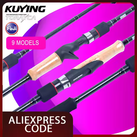 KUYING RAINFOREST 1.9m 1.98m 2.04m 2.08m 2.1m 2.28m Fishing Lure Rod Spinning Baitcasting Carbon Mul