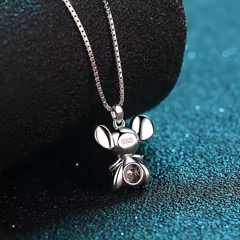 Platinum PT950 18K White Gold 0.5ct Moissanite Luxury Necklace Pendant for Women Jewelry Dainty Ever