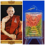 近代三大圣僧之一僧长龙婆培,非常亲民价彩虹色彩条纹金,银,铜3色达固草药经粉崇迪佛佛牌Top Monk Lp Pae Rainbow color  3 Takrut Phra Somdej,