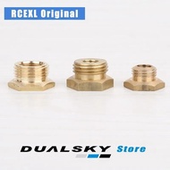 RCEXL CM6 CM-6 to ME8 ME-8  14mm to 10mm to 1/4-32 Spark Plug Bushing Adapter Copper Conversion For 