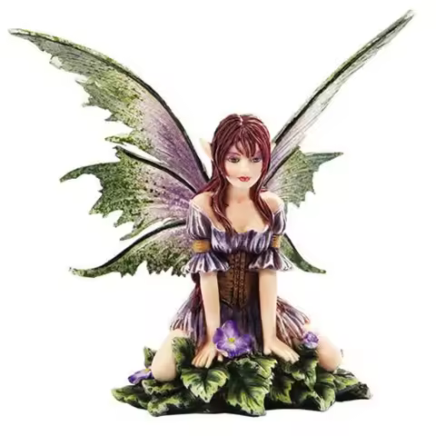 New 2013 Amy Brown Fantasy Wild Violet Faery Mushroom Fairy Statue Enchanted 6" h Figurine