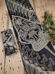 Kain Batik Printing Halus Motif Omah Wayang Crem Kain Meteran Bahan Baju Seragam Bridesmaid Batik Pe