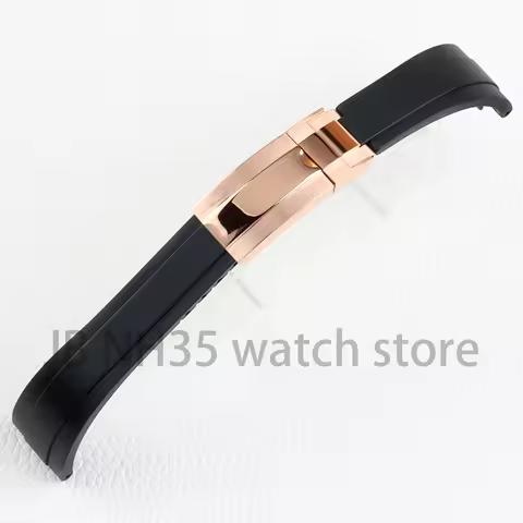 20mm Rubber Watch Strap for Seiko SUB GMT Daytona Wrist Band Waterproof Silicone Watch Band Fold Buc