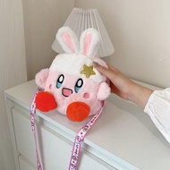 Túi đeo chéo gấu nhồi bông Kirby Tai Thỏ Đính Sao đáng yêu