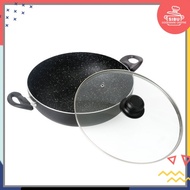 泰国斑马牌 Zebra Thailand 32cm Century IH Non Stick Wok Pan With Glass Lid
