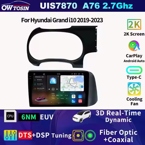 FYT7870 Android Car Radio Multimedia Video Player For Hyundai Grand i10 2019-2023 GPS Navigation Aut