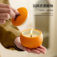 Lilin Wangi Oren Bilik Tidur Wangian Ringan Rumah Kemenyan Dalaman Suhu Rendah Aroma Tanpa Asap Sera